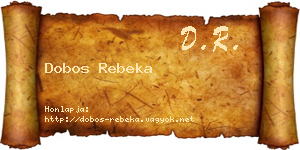 Dobos Rebeka névjegykártya