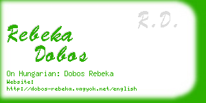 rebeka dobos business card